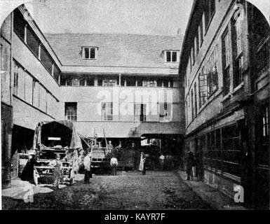 Die Rückseite des Inn und Trainer Yard, wie sie 1889 waren (George Inn Southwark) Stockfoto