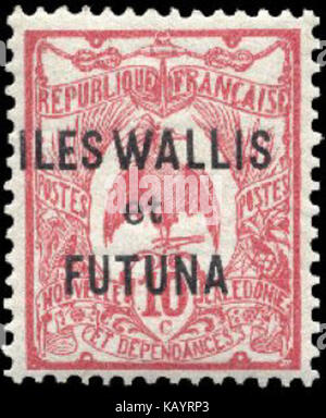 Klangfarbe Wallis et Futuna 1920 10 Centimen Stockfoto