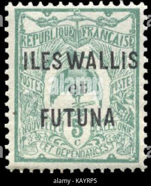 Klangfarbe Wallis et Futuna 1920 5 Rappen Stockfoto