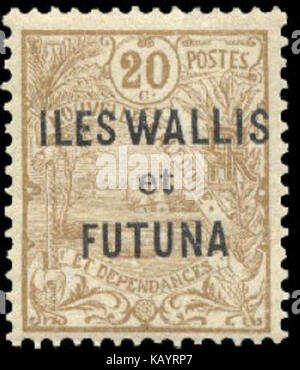 Klangfarbe Wallis et Futuna 1920 20 Rappen Stockfoto