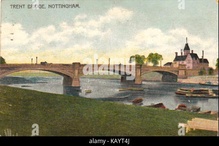 Getönte Foto Karte von Trent Bridge Stockfoto