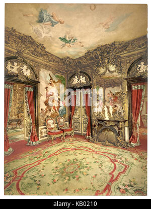 Die Gobelin Wandteppiche, Schloss Linderhof, Oberbayern, Deutschland LCCN 2002696250 Stockfoto