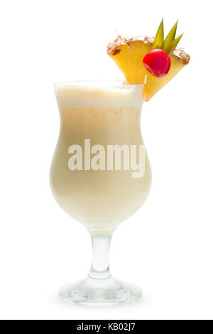 Cocktail, Longdrink, Pina Colada (weißer Rum, Coconut Palm Sirup, Ananassaft, Sahne), Stockfoto