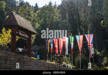 Triberg Deutschland deutsche Stadt, die berühmt für Coo coo Uhren Stockfoto