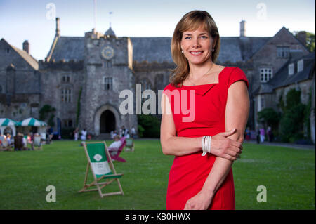 Tänzerin Darcey Bussell am Weg für Worte Festival, Dartington Hall, Dartington, Devonshire, England. Stockfoto