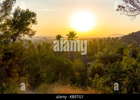 Sonnenuntergang über San Fernando Valley Stockfoto