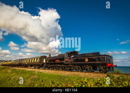 Meer Sommer Dampfzug Reise in Paignton Stockfoto