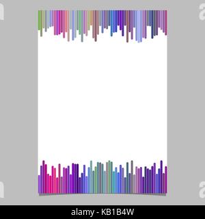 Abstrakte Seite Vorlage aus vertikalen Streifen - Vektor Broschüre Abbildung mit weißem Hintergrund Stock Vektor