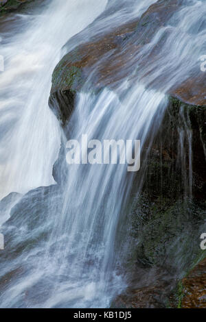 Detail der Cascade in Shays beim Blackwater Falls State Park in West Virginia Stockfoto