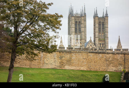 Die Kathedrale von Lincoln von innen Schloss Stockfoto