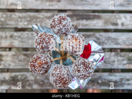 Hausgemachte, bunte popcake Stockfoto