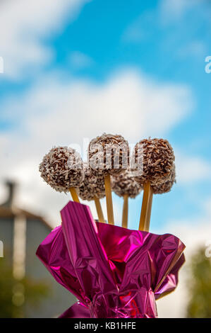 Hausgemachte, bunte popcake Stockfoto