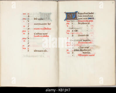 Trivulzio Buch der Stunden KW SMC1 Kalender für den Monat August Stockfoto