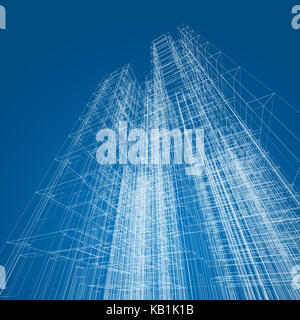 Architektur abstrakt. 3D-rendering Image futuristischen Hintergrund Stockfoto