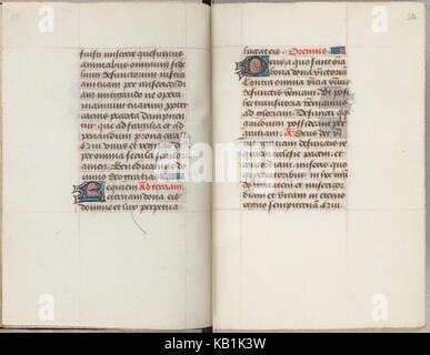 Trivulzio Buch der Stunden KW SMC1 Folios 033 V (links) und 034 r (rechts) Stockfoto