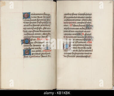 Trivulzio Buch der Stunden KW SMC1 Folios 048 V (links) und 049 r (rechts) Stockfoto