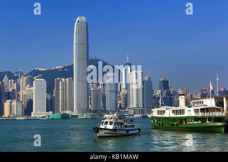 Blick auf das Financial Center, Hongkong, Stockfoto