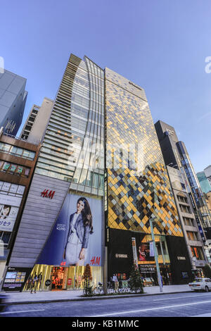 Die wichtigsten Geschäfts- und Unterhaltungsviertel, Ginza, Tokyo, Stockfoto