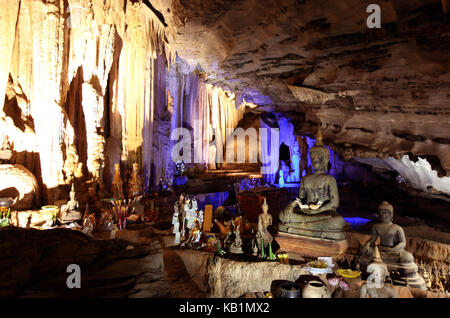 Asien, Südostasien, Laos, zentral Laos, tha khaek, Buddha Höhle, Grube, Stockfoto