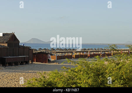 Strand vor dem Hotel von Riu Funana Santa Maria, Insel Sal, Kap Verde Inseln, Stockfoto