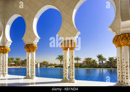 Scheich Zayed Moschee, Abu Dhabi, Stockfoto