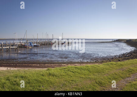 Hafen im Wattenmeer in Rantum, Sylt, Schleswig-Holstein, Deutschland, Stockfoto