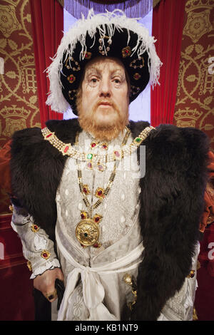 England, London, Madame Tussauds, Wachsfigur, Heinrich VIII., Stockfoto