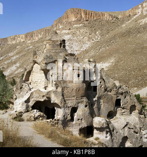 Türkei, Zentralanatolien, Kappadokien, Tal von Soganli, Kirche Kubbeli, Kuppelkirche, Stockfoto