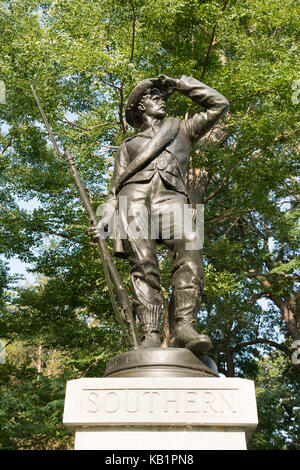 Bürgerkrieg Friedhof am Johnson's Island Statue Stockfoto