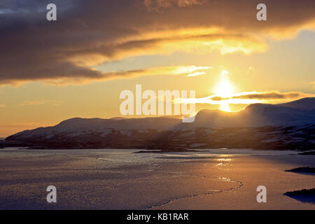 Schweden,Schweden, Lappland, See Torneträsk, Stockfoto