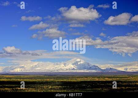 Nordamerika, USA, Alaska, der Central South, Wrangell Mountains, Wrangell St. Elias National Park, drum Berg (3661m), Stockfoto