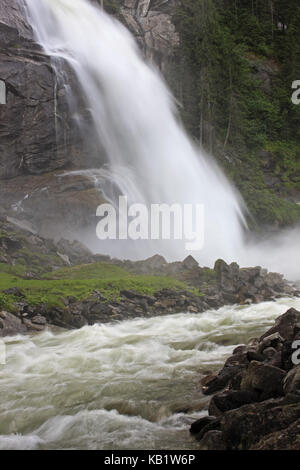 Österreich, Tirol, Hohe Tauern (Nationalpark Hohe Tauern), Nationalpark Hohe Tauern, Krimmler Wasserfälle, Stockfoto