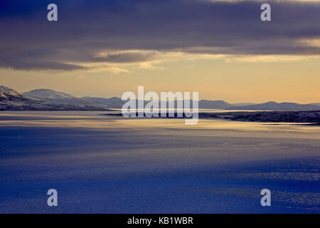 Schweden,Schweden, Lappland, See Torneträsk, Stockfoto