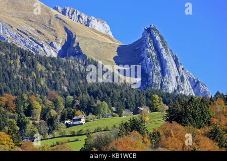 Schweiz, Schweizer Alpen, Appenzell, St. Gallen, alp Stein massiv, Stockfoto