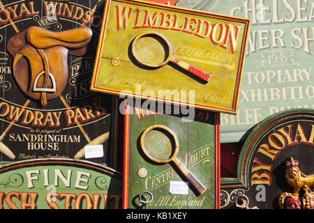 England, London, nottinghill, Portobello Road, klassische Kunst, Business, Kosten, Zeichen, Stockfoto