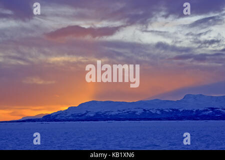 Schweden,Schweden, Lappland, See Torneträsk, Stockfoto