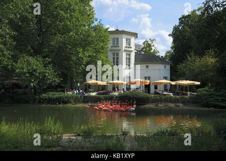 Grotenburgschlösschen im Zoo von Krefeld, Niederrhein, Nordrhein-Westfalen, Deutschland, Stockfoto