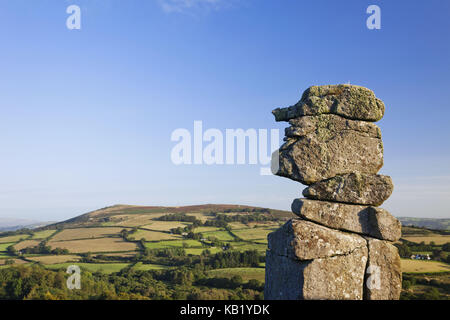 England, Devon, Dartmoor, Bowerman's Nose, Stockfoto