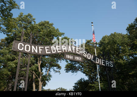 Bürgerkrieg Friedhof am Johnson's Island. Stockfoto