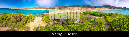 Chia Beach Resort, Sardinien, Italien, Europa. Sardinien ist die zweitgrößte Insel im Mittelmeer Stockfoto