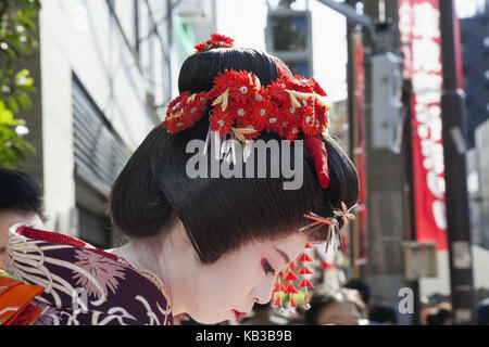 Japan, Honshu, Tokyo, Asakusa, Jidai Matsuri Festival, Geisha, Stockfoto