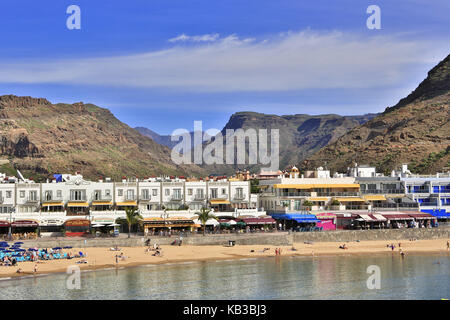 Spanien, Kanarische Inseln, Gran Canaria, Puerto de Mogan, Strand, Stockfoto