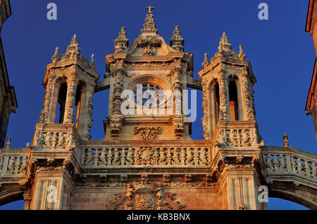 Spanien Kastilien - Leon, Detail der Fassade der Kathedrale von Astorga, Stockfoto