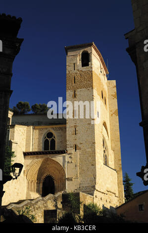 Spanien, Navarra, romanische Kirche San Pedro de la Rua in Estella, Stockfoto