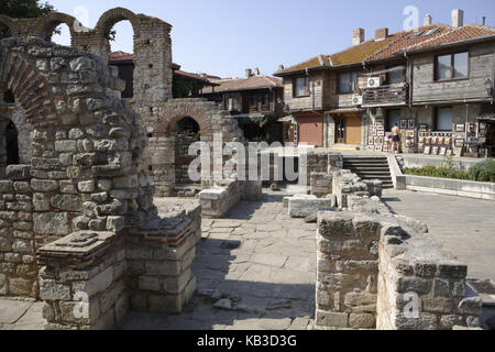 Nessebar, Kirche der Heiligen Sophia, alte Metro Polity Church, 5.-6 Cent., Ruine, das Schwarze Meer, Bulgarien, Europa, Stockfoto