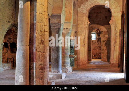 Spanien, La Rioja, Mozarabische Halle des Klosters Suso in San Millan de la Cogolla, Stockfoto