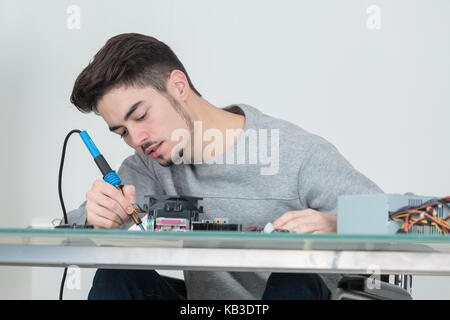 Elektronische Flachbaugruppe von Welding Machine Control Stockfoto