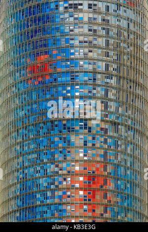Spanien, Katalonien, Barcelona, Torre Agbar Turm Stockfoto