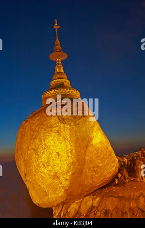 Golden Rock, kyaiktiyo, Myanmar, Asien, Stockfoto