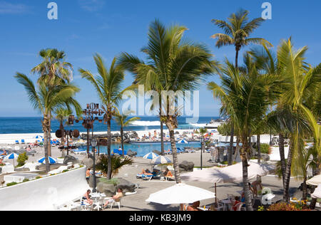 Puerto de la Cruz, Playa de Martiánez, Stockfoto